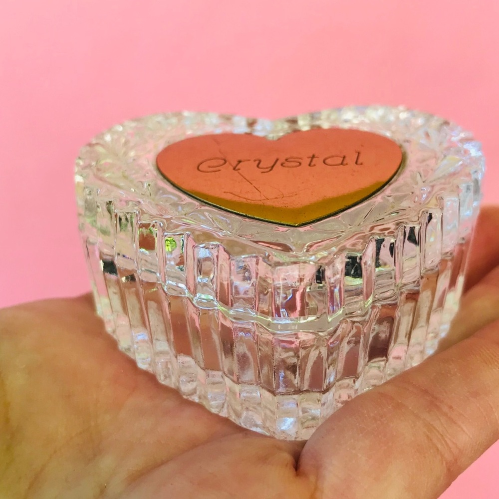 Vintage crystal jewelry box